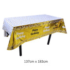 White Gold Birthday Disposable Tableware Polka Dots Paper Plate Cup Napkin Tablecloth Wedding Birthday Party Decoration Supplies