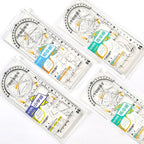 Multi -function Ruler Set Drawing Geometry Protractor Spirograph Ruler Students Mathematics Drafting Tools