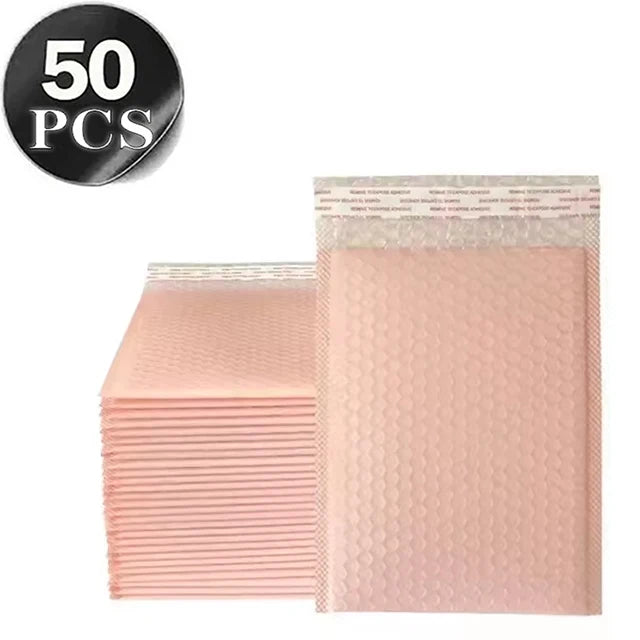50Pcs Bubble Mailers Bubble Padded Mailing Envelopes Mailer Poly for Packaging Self Seal Shipping Bags Black Bubble Padding