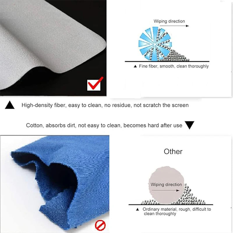 Screen Keyboard Protection Microfiber Liner Cleaning Cloth For MacBook Air 13" Pro 14" 15" 16"