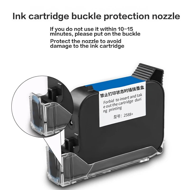 2588+ High adhesion solvent Quick drying cartridges for 12.7MM inkjet printers with unencrypted color cartridges