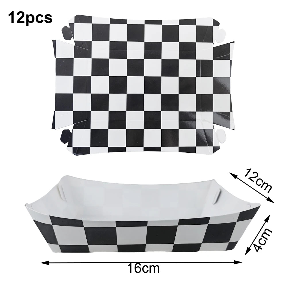 Race Car Party Plates Cup Napkins Race Track Party Supplies Racing Sports Themed Tableware for Kids Boys Birthday Home Decors