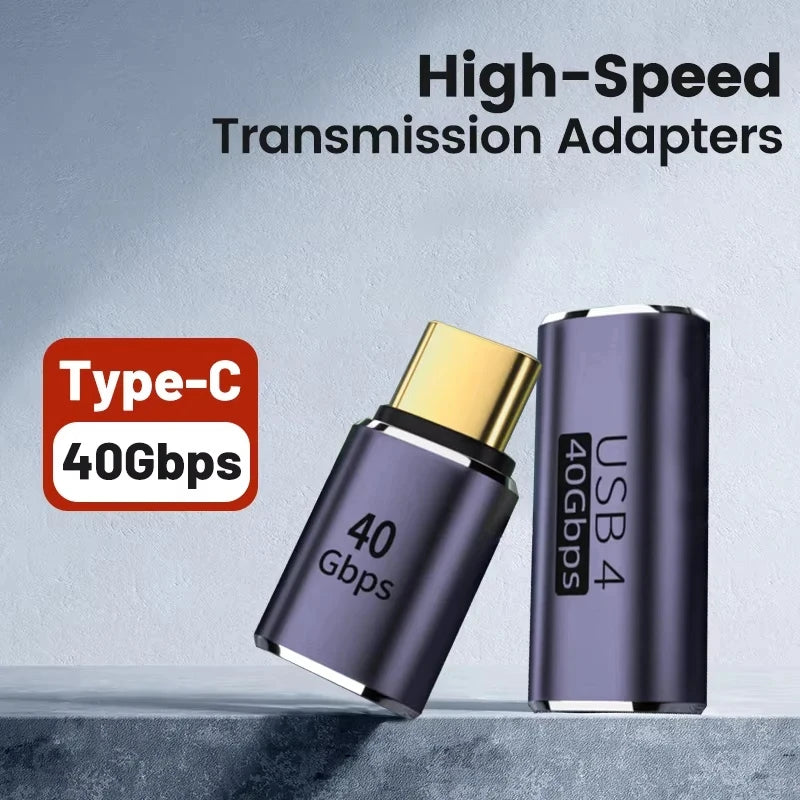 NNBILI USB4.0 40Gbps OTG type C 90 degree 100W 5A USB C to Type C Fast Charging Converter USB C Data Adapter For Macbook 8K60HZ