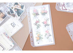A5A6  5Pcs Binder Zipper Folders For 6-Ring Notebook Binder Transparent Loose Leaf Document Filing Bags