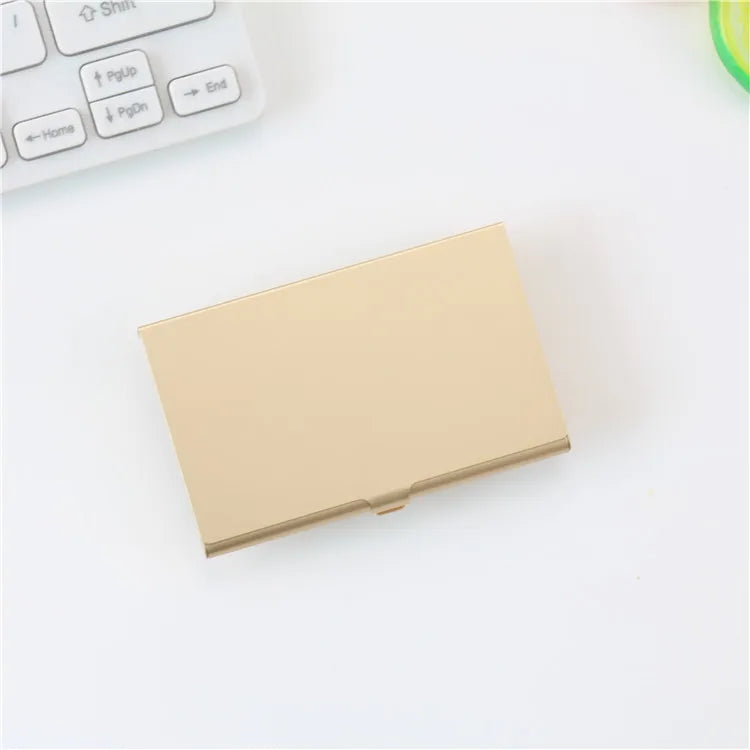 Business Aluminum Alloy Business Card Box, Portable and Portable, Credit Card Box, Colorful Metal Small Business Card Holder