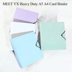 Heavy Duty A5 Card Binder W/ 55mm Large D-Rings 3-Ring Thick Photo Card Album W/ Elastic Band for K-pop Collection