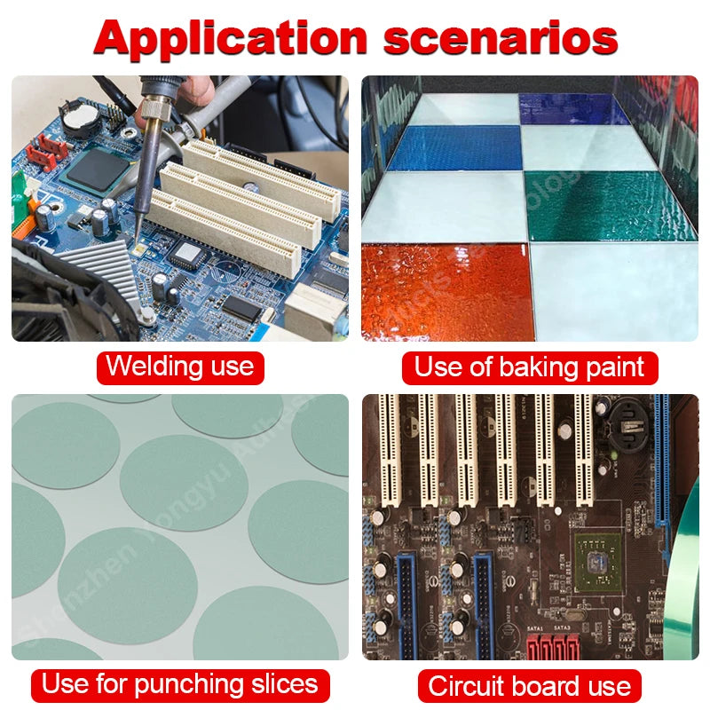 Transparent PET High-Temperature Silicone Tape Heat-Resistant Insulation Packaging Circuit Board Fixing Cable Heat Sealing