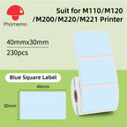 Phomemo Label For M110/M220/M221 Mini Printer Portable Thermal Label Stickers Self-Adhesive Waterproof Label Maker Sticker New