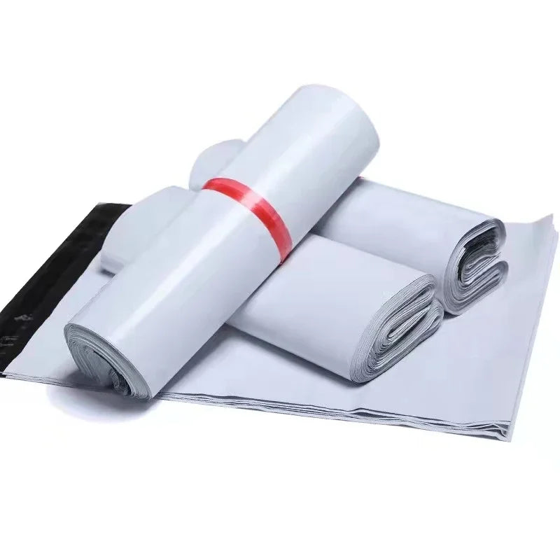 50pcs/Lots White Courier Bag Express Envelope Storage Bags Mail Bag Mailing Bags Self Adhesive Seal Plastic Packaging Pouch