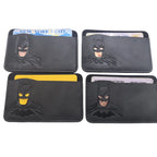 Personalized Leather ID Card Holder Superhero Mask Design Perfect Gift Travel Wallet ID Cover Trendy Youth