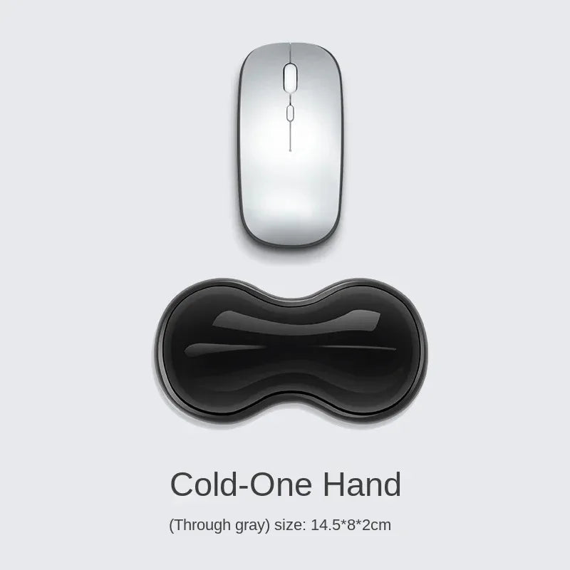 Ergonomic Mouse Pad with Wrist Rest Keyboard Rest Silicone Transparent Desktop Office Game Console Mouse Soft Wrist Rest