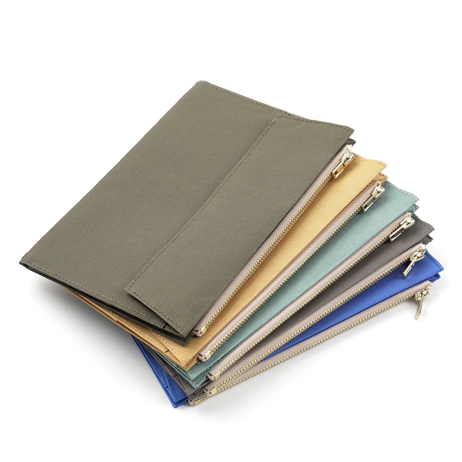 Canvas Zipper Card Holder for Travel Notebook, Canvas Storage Bag File Folder Refill Insert for Standard Journals Stationery