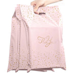 50PCS Thank You Pink Poly Mailer Adhesive Envelopes Bag DIY Logo T-shirt Underwear Dress Leggings Toys Shipping Portable Pouches