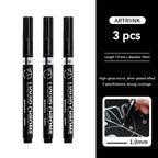 1-6pcs Chrome Pen Marker Mirror Waterproof DIY Reflective Paint Repair for Rock Ceramic Glass Metallic Gold/Silver 0.8/1/2mm Nib