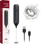 Smart Pro Electric Milk Frother USB-C Rechargeable Coffee Whisk with Silent Tech Auto Cappuccino Latte Maker for Home Baristas