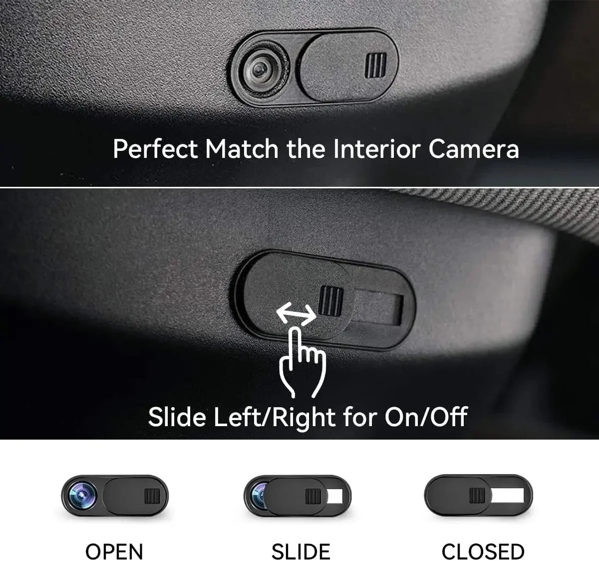 Ultra Thin Slide Webcam Cover for iPad Tablet Laptop Slide Sticker Privacy Protector for Tesla Model 3 Y Interior Cabin Camera