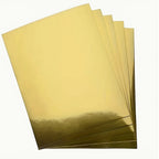 Metallic Gold Silver Paper Card Stock Stationary Sheets 10 Pcs Golden Foil Board for Flowers Scrapbook Crafts Wedding Invitation