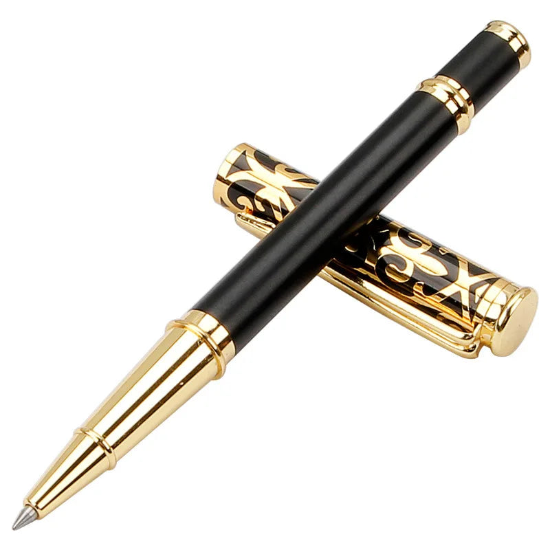 High Quality Luxury Metal Gel Pen Sculpture Pattern Roller Pen Office School Stationary Pen Customized Logo Name Gift