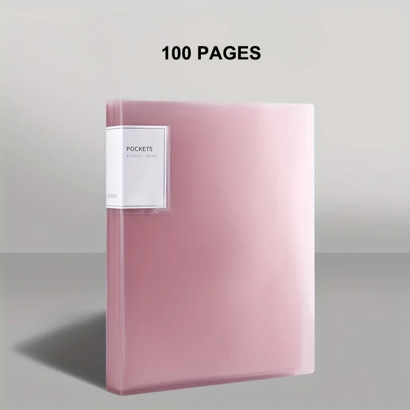 Folder 20/30/40/60/80/100 Inner Pages, Data Book A4 Transparent Insert Folder Album Storage Folder, Large Capacity Office Folder