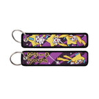 Kawaii Japanese Elf Anime Embroidery Key Fobs Key Tag Motorcycles Cars Backpack Chaveiro Keychain Fashion Keyring Friends Gifts