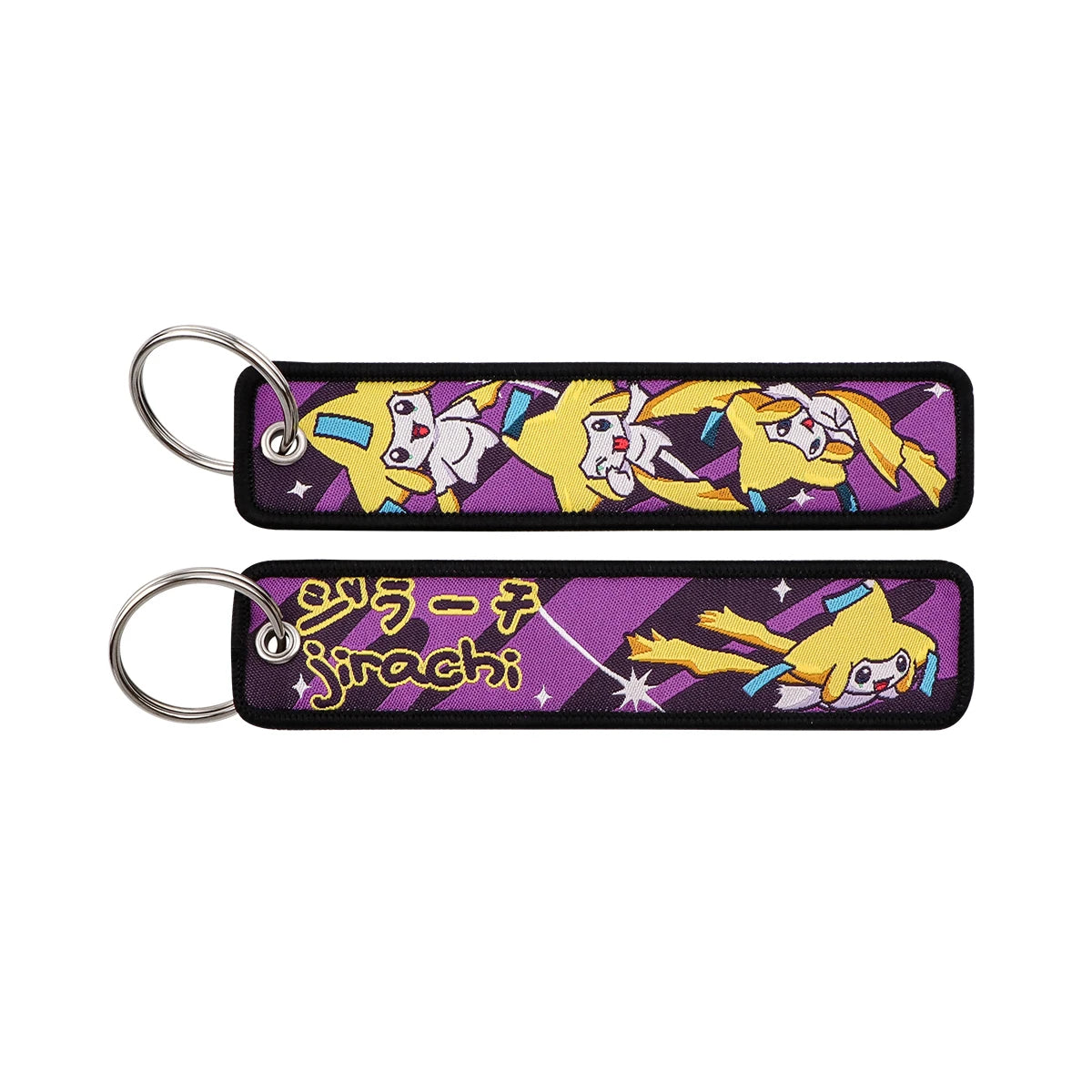 Kawaii Japanese Elf Anime Embroidery Key Fobs Key Tag Motorcycles Cars Backpack Chaveiro Keychain Fashion Keyring Friends Gifts