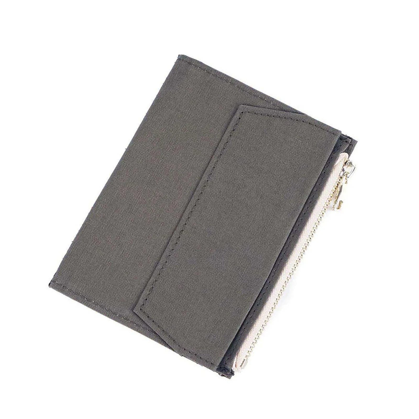 Canvas Zipper Card Holder for Travel Notebook, Canvas Storage Bag File Folder Refill Insert for Standard Journals Stationery