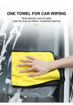 Car Microfiber Cleaning Towels Thicken Double Layer Soft Drying Cloth Towel Car Care Detailing Towel Wash Rags