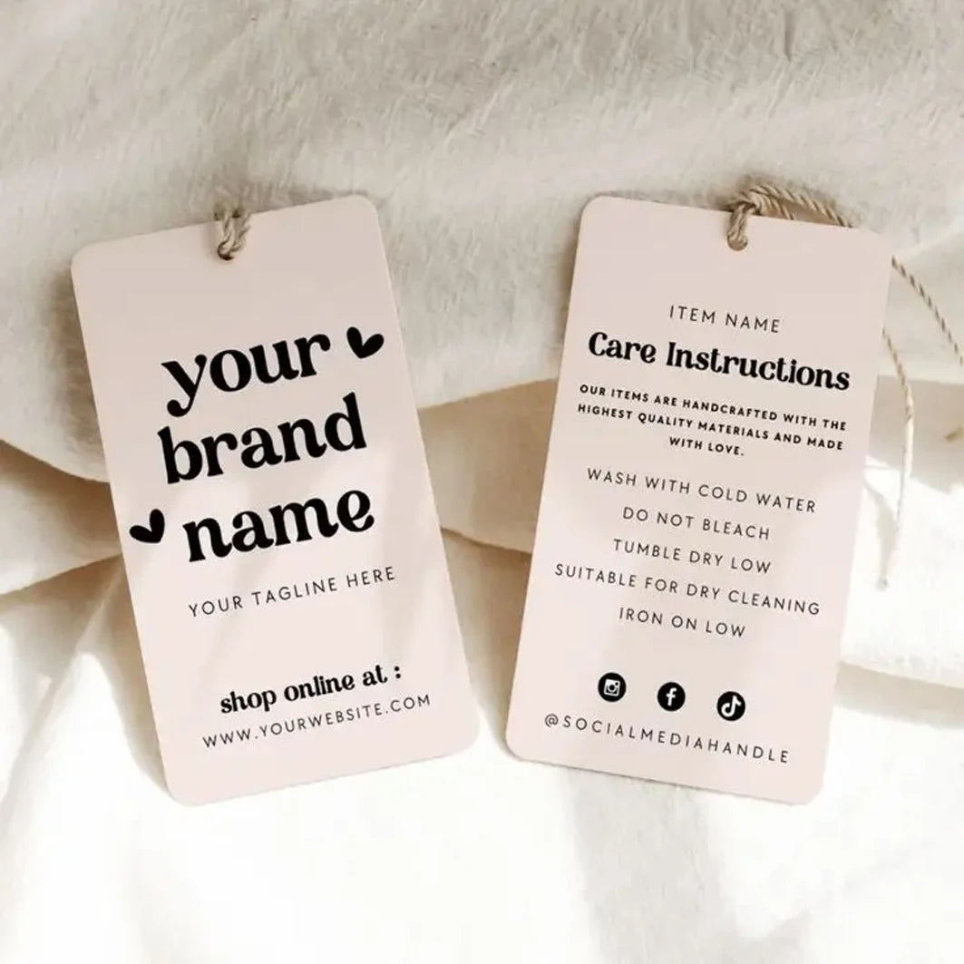 Custom Logo Printing Brand Name Tags Paper Garment Hang Tags For Shoes Garment Clothing