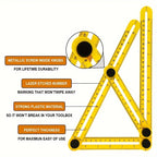 1pcs Flexible 4-Fold Ruler Portable Precision Measuring Tool for Woodworking Construction DIY Gift