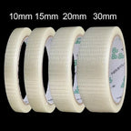20-80M Fiberglass Transparent Mesh Tape for Wood Plastic Glass Metal Battery Insulating Tape Waterproof Single Side Packing Tape