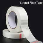 20M Striped Fiber Tape Lithium Battery Pack Insulation Wrap Fiberglass Tape Single Side Adhesive Seal Packaging Fixed