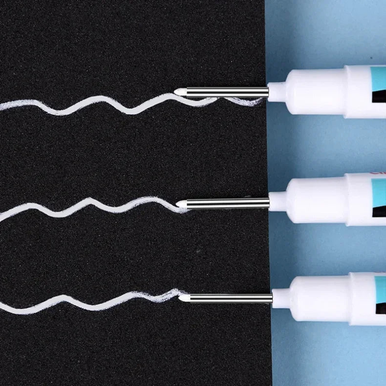 5/10PCS/Set 0.7mm 20mm Long Nib White Marker Pens Multi-Purpose Deep Hole Quick-drying Carpenter Oily Pen for Bathroom Wood