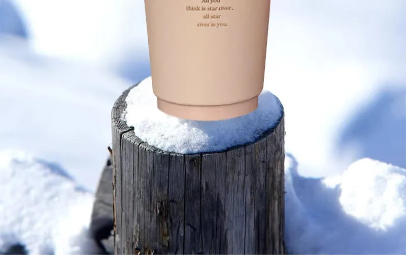 Milk Tea Cup Thickened Paper Cups Hot and Cold Tea Drinks with Lid High-end and Classy Good Sealing Performance Leak-proof