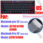 Silicone Keyboard Cover for All MacBook Air/Pro 13 14'15'16 inch,M1,M2,M3 M4 M5 Chip Model A2918,A2992,A3113,A2337,A2941 US & EU