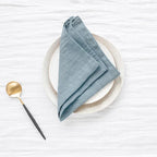 High Quality 100% Linen Napkins Restaurant Wedding Dinner Solid Color Cloth Pure Linen Classical Custom Home Table Napkin