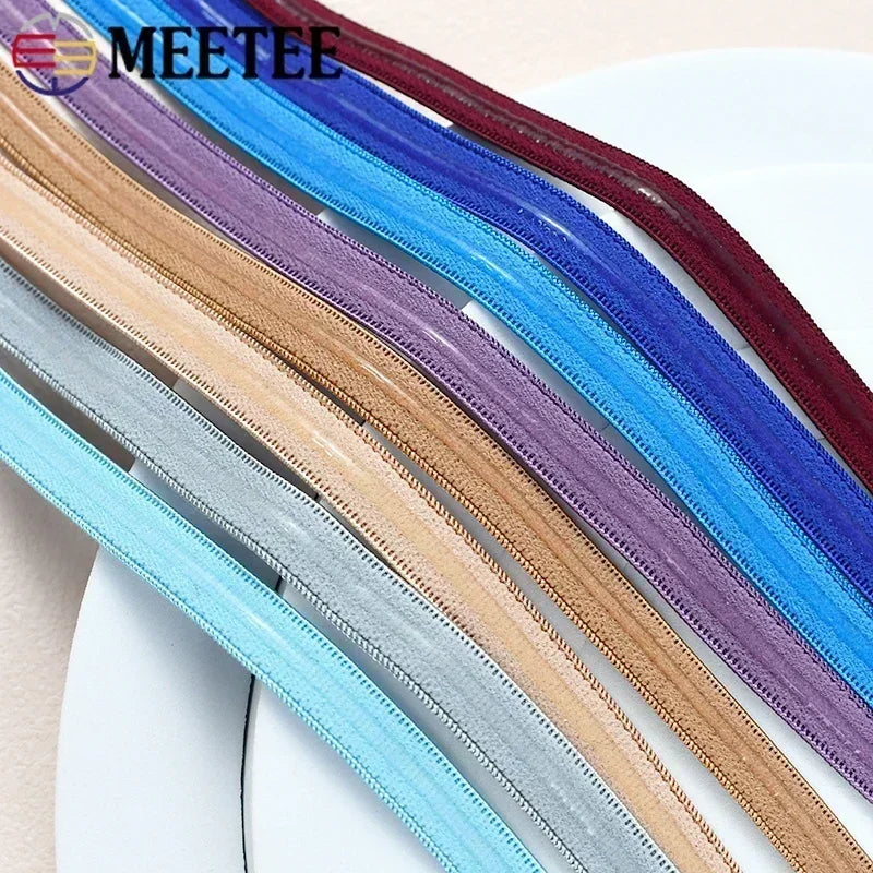 5/10/20M Non-slip Elastic Band 10mm Stretch Silicone Rubber Bands for Bra Underwear Strap Belt Tapes Sewing Trimming Accessory