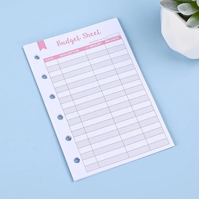 A6 A5 Loose Leaf Notebook Refill Spiral Binder Inner Page Line Dot Grid Inside Paper Stationery