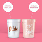 Multi set Bachelorette Party Team Bride Plastic Drinking Cups Bridal Shower Gift Bride to be Hen Party Supplies Wedding Decor
