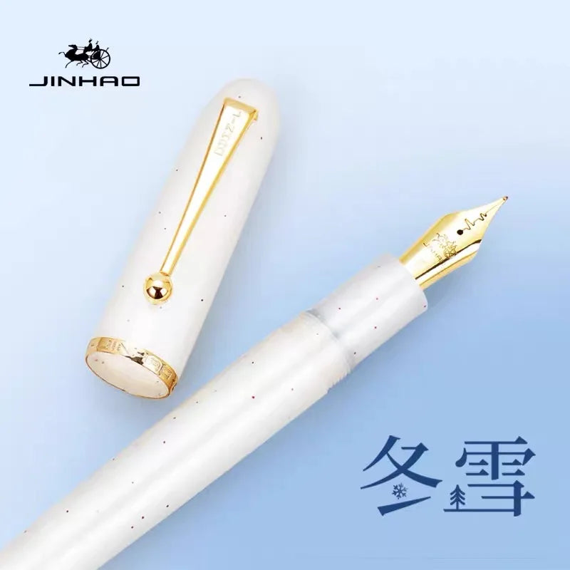 1pc Jinhao 9016/9013 Acrylic Fountain Pen Dadao Series Transparent Brown EF/F/M Nib with Large Capacity Ink Converter