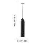 Handheld Milk Frother Wand Rechargeable Foam Stirrer Whisk Cappuccino Foam Maker for Milk Latte Chocolate Coffee Cafe Home