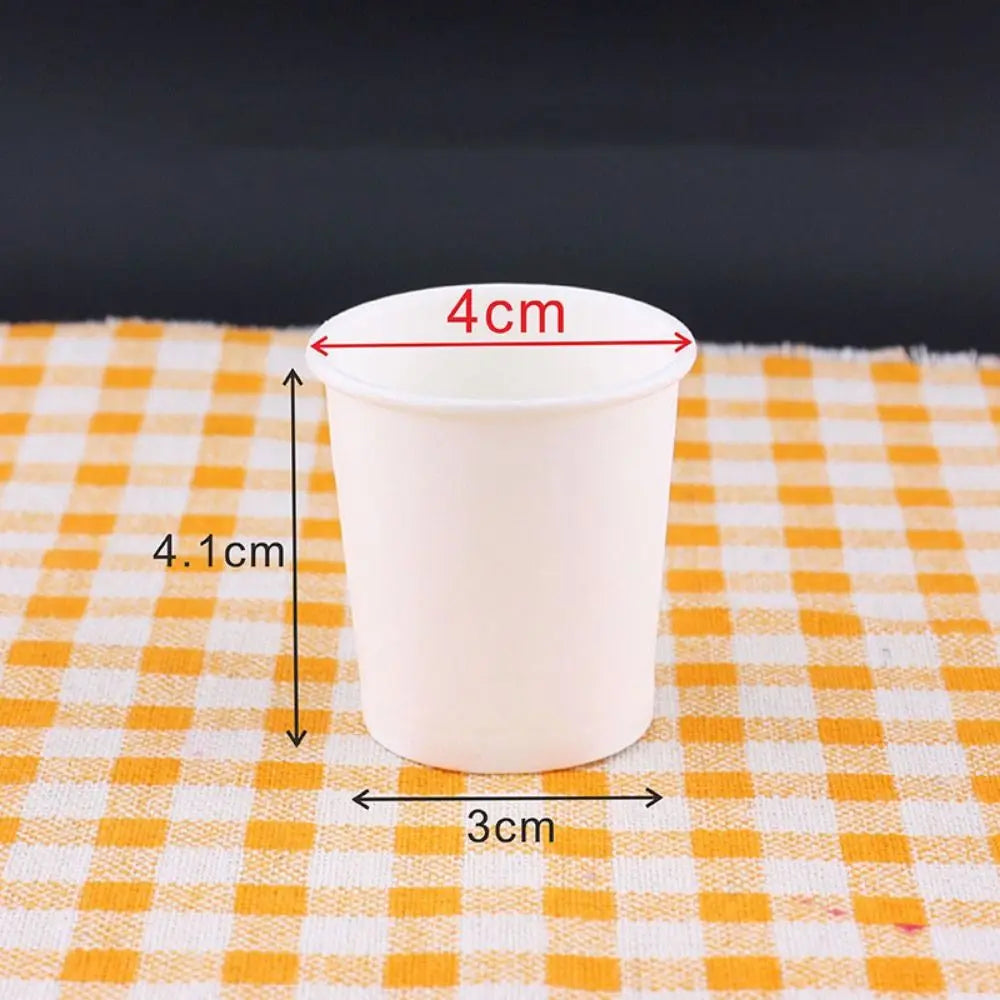 200Pcs 30/60/120/200ml Disposable Paper Cup Thickened Solid Color Paper Coffee Cup Multisize Food Grade Tasting Cup