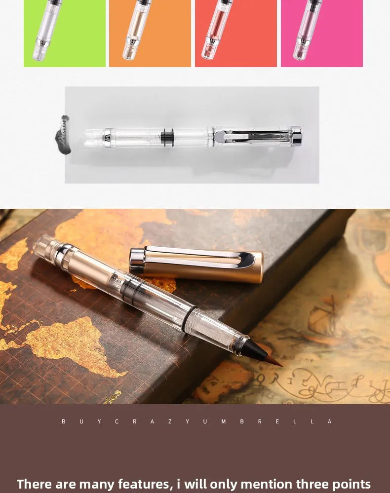 9 Color Piston Brushes Calligraphy Brushes Watercolor Brushes Paint Pen Stationery Art Schoo Supplies for Chinese Painting