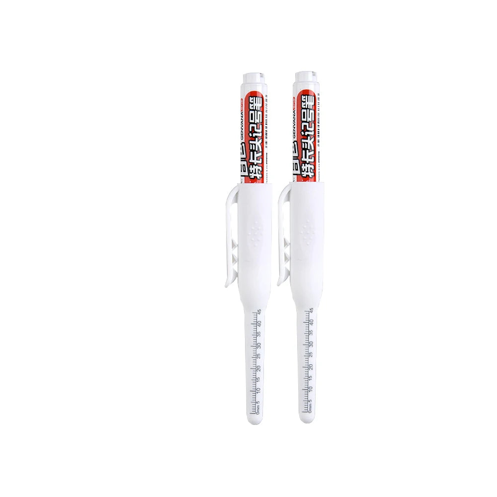 45mm Waterproof Deep Hole Marker Pens Long Nib Head Carpenter Pen Black/Blue/Red Ink for Multi-Purpose Woodworking Hand Tools