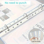 50 A4 Transparent Plastic Folders - 3-Ring Binder, Test Papers, Invoices, Office Supplies, Easy Design, 4C Thickness, Normal Use