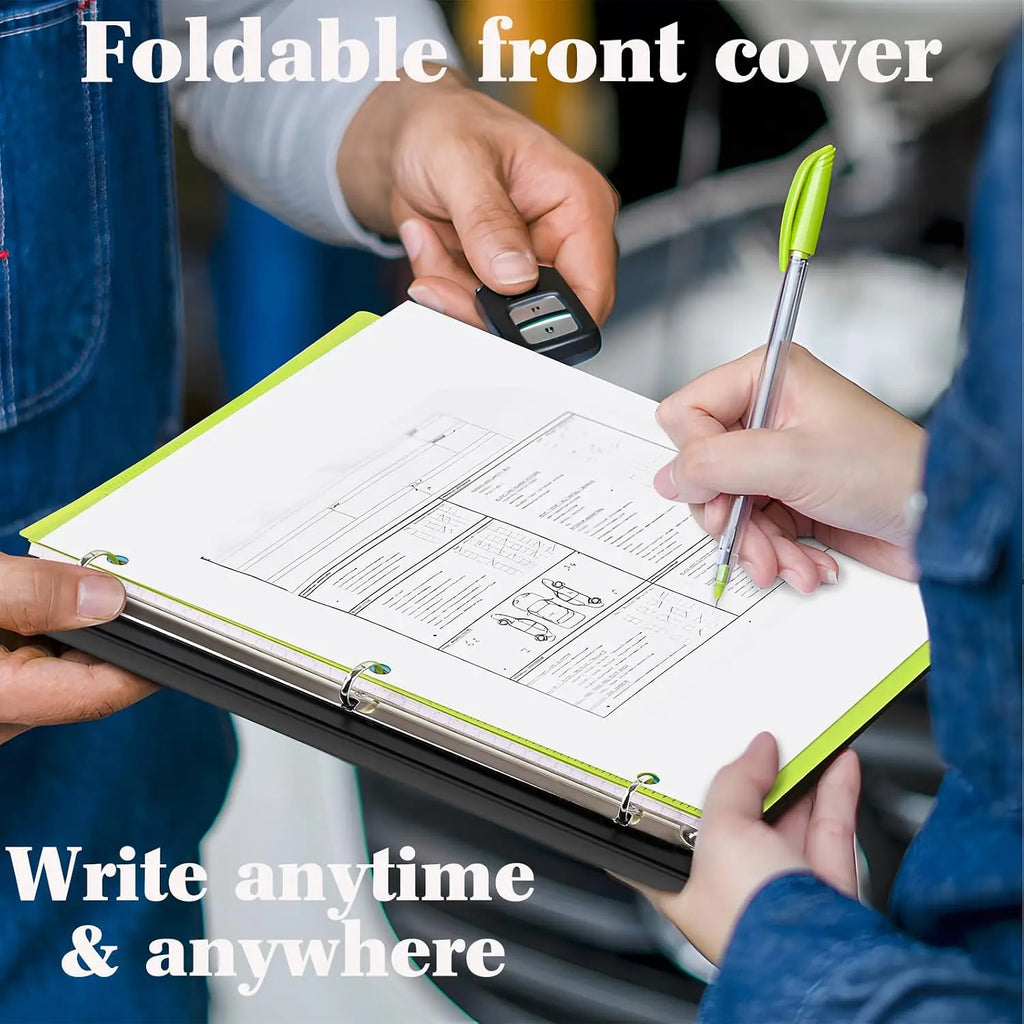 Infun Telescoping 3 Ring Binder 4 Pack, Portable Plastic Binder with Expandable Spine, Foldable Front Cover, Holds 8.5x11 Paper for School Office