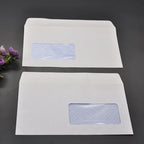 White Self Adhesive Window Envelopes Security Pattern Double Sided Tape Sealing Blank Western Style Business Card Mailing Bags