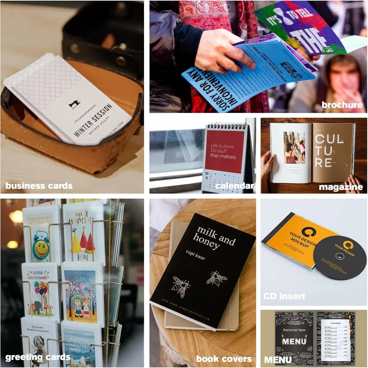 120GSM 50 Sheets A4 Double-Sided Photo Paper High Glossy Photographic Paper 8.3x11.7 Inch Compatible with Inkjet Printer