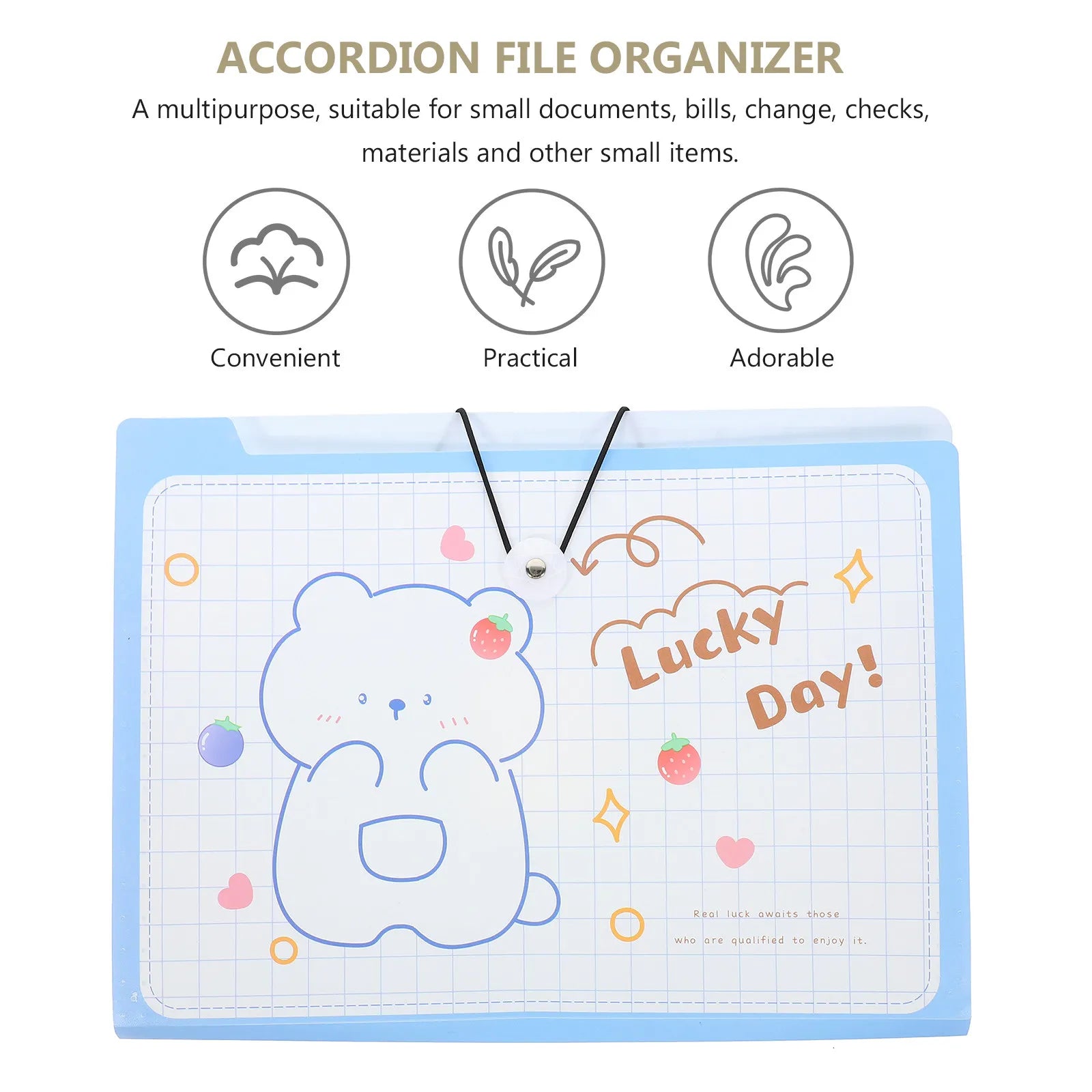 2Pcs Large Capacity Multi-Layer Accordion File Organizer Portable Lightweight A4 Document Folder for Office School Home Receipts