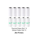 Thermal Mini Printer, Portable Inkless Sticker Maker,Bluetooth Free Cut Small Pocket Printer for Children DIY 57mm Photo Print