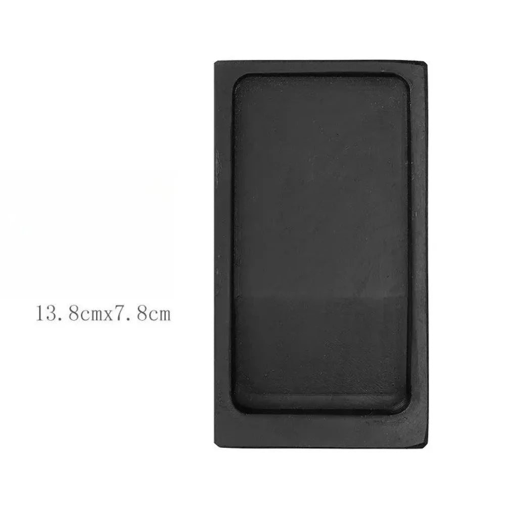 Chinese Calligraphy Inkstone Rectangular Natural Stone Ink Well Traditional Painting Tool Grinding Slab Inkwell Artist Student